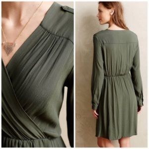 Olive Maeve Lene Anthropologie Utility Wrap Dress